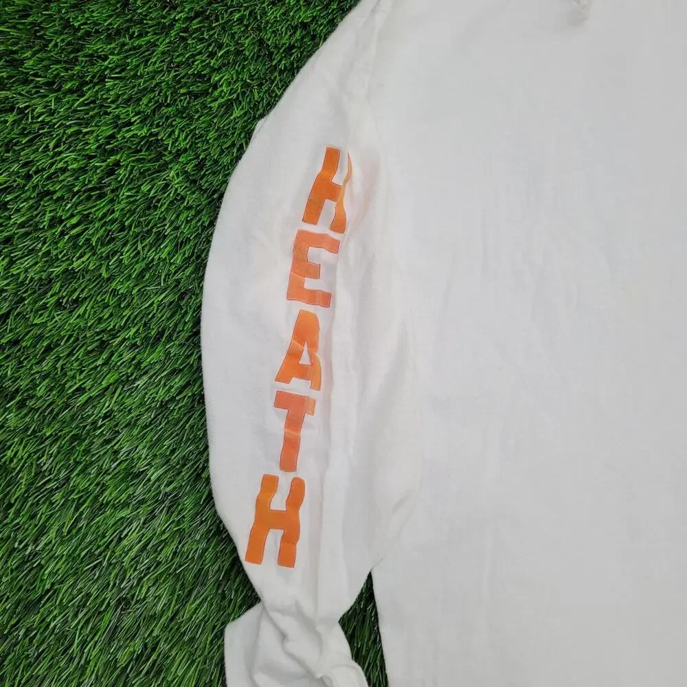 Vintage 80s Signal Cropped Hoodie Shirt S/M 19x24 White USA